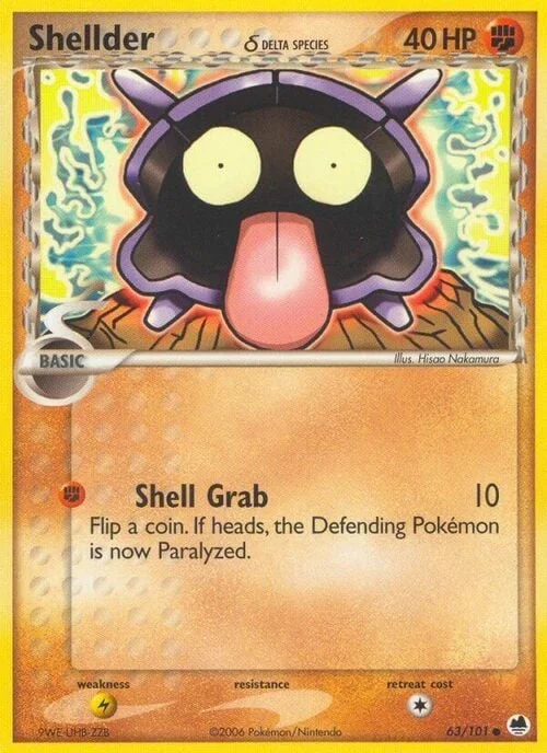 Shellder δ Delta Species — EX Dragon Frontiers