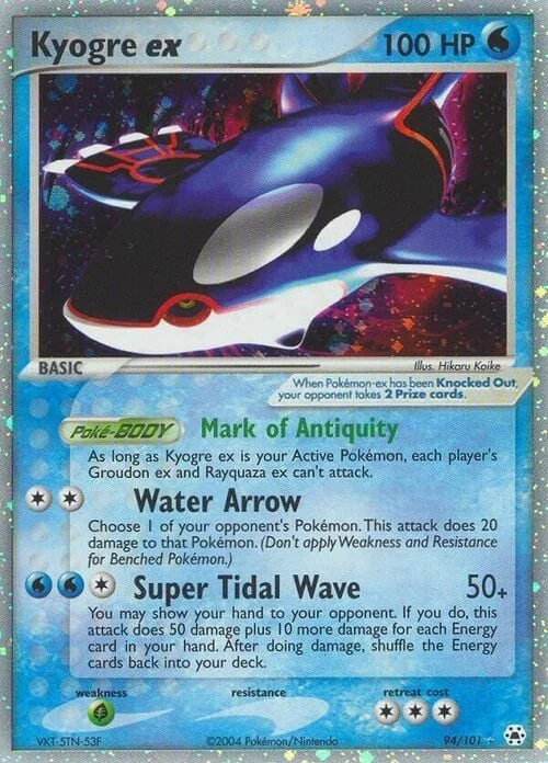 Kyogre ex — EX Hidden Legends