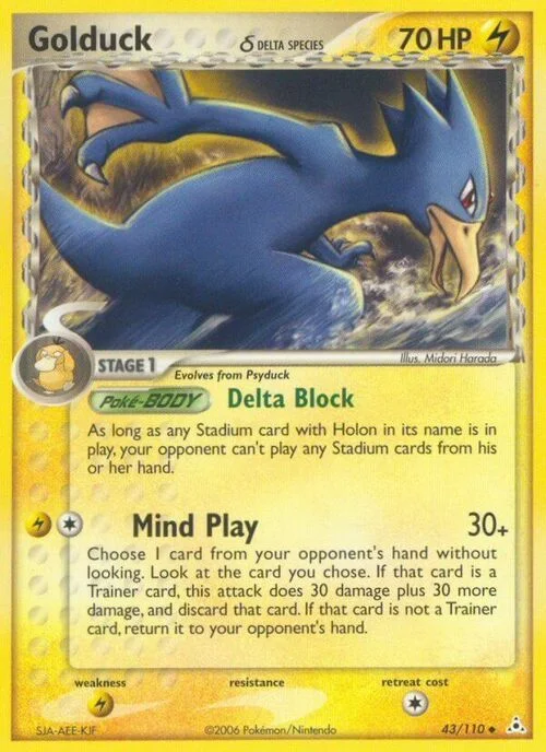 Golduck δ Delta Species — EX Holon Phantoms