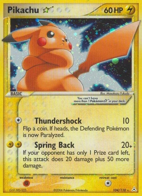 Pikachu ☆ Gold Star — EX Holon Phantoms