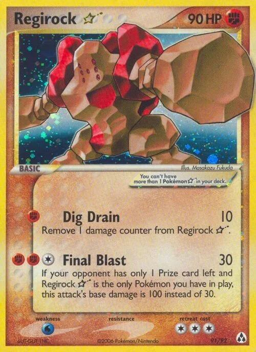 Regirock ☆ Gold Star — EX Legend Maker