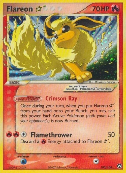 Flareon ☆ Gold Star — EX Power Keepers