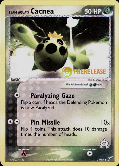 Team Aqua's Cacnea — Prerelease Promos