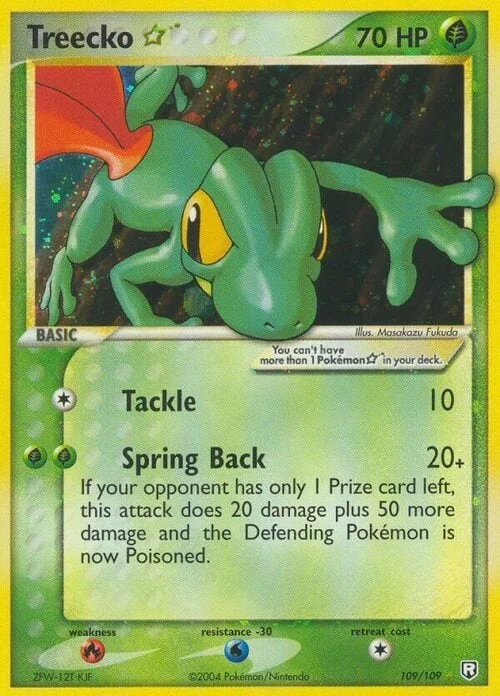 Treecko ☆ Gold Star — EX Team Rocket Returns