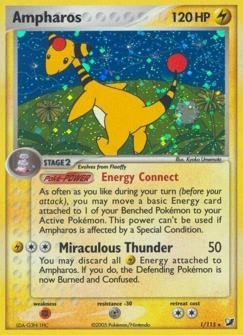 Ampharos — EX Unseen Forces