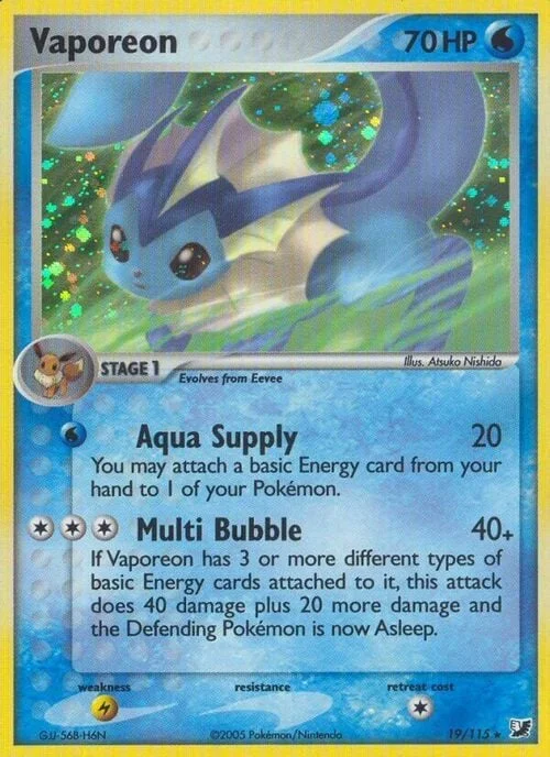 Vaporeon — EX Unseen Forces