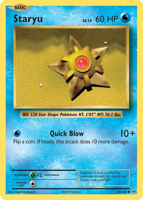 Staryu — Evolutions