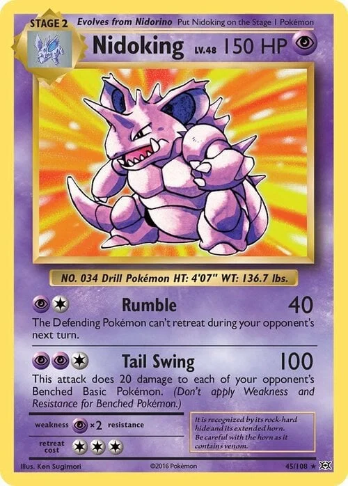 Nidoking — Evolutions