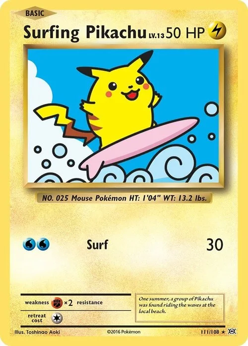 Surfing Pikachu — Evolutions