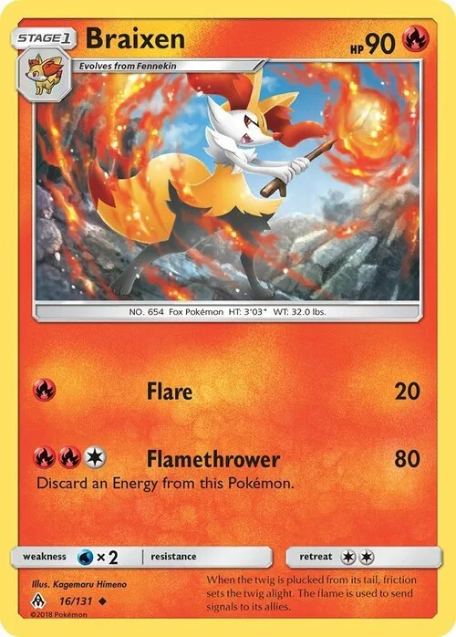 Braixen — Forbidden Light