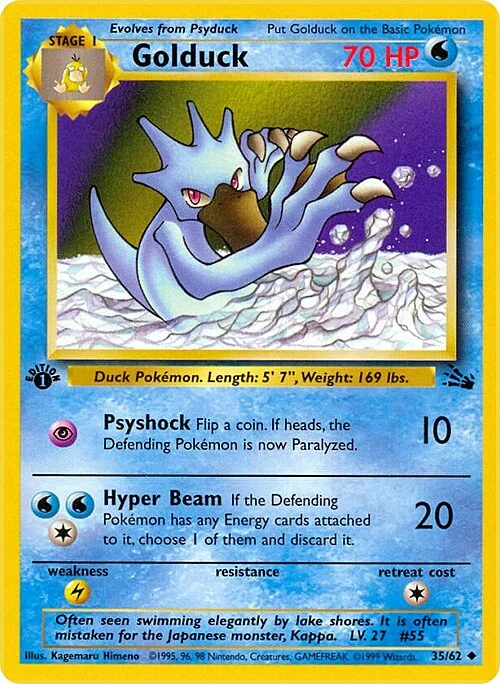 Golduck — Fossil