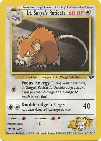 Lt. Surge's Raticate — Gym Challenge