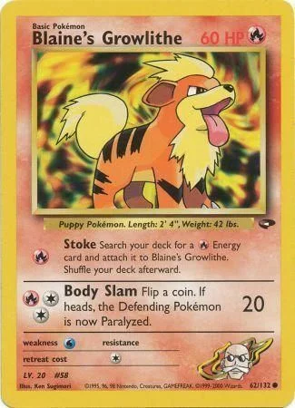 Blaine's Growlithe — Gym Challenge