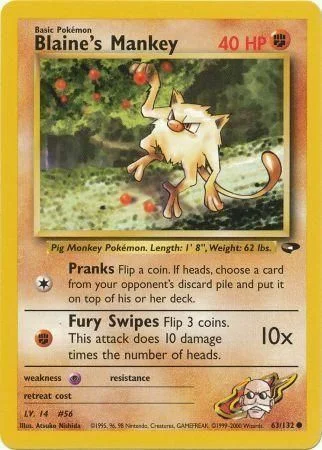 Blaine's Mankey — Gym Challenge