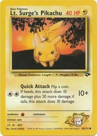 Lt. Surge's Pikachu — Gym Challenge