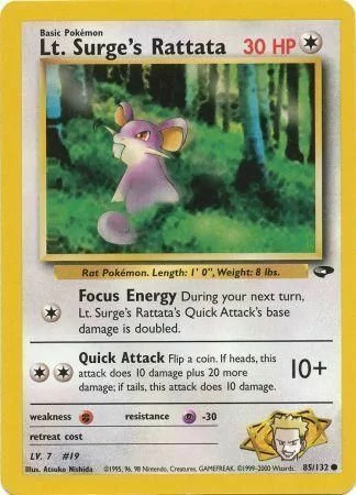 Lt. Surge's Rattata — Gym Challenge