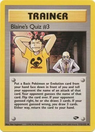 Blaine's Quiz #3 — Gym Challenge