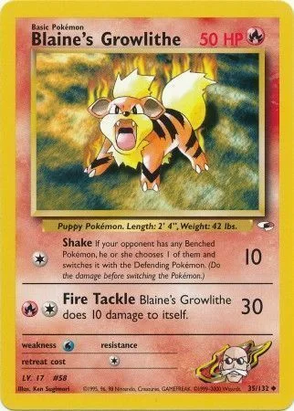 Blaine's Growlithe — Gym Heroes