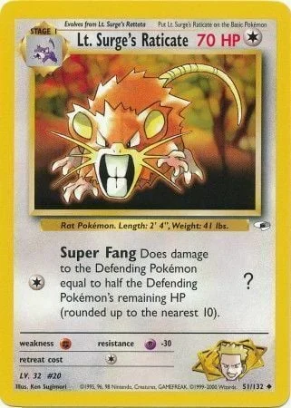 Lt. Surge's Raticate — Gym Heroes