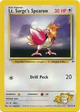 Lt. Surge's Spearow — Gym Heroes