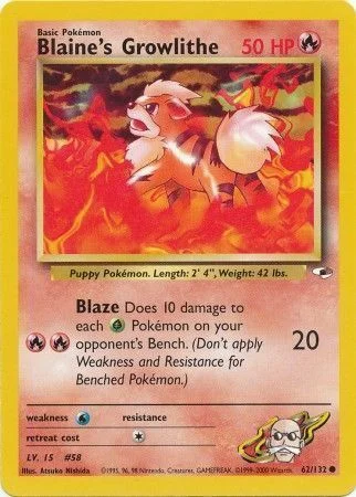 Blaine's Growlithe — Gym Heroes