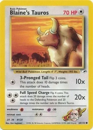 Blaine's Tauros — Gym Heroes