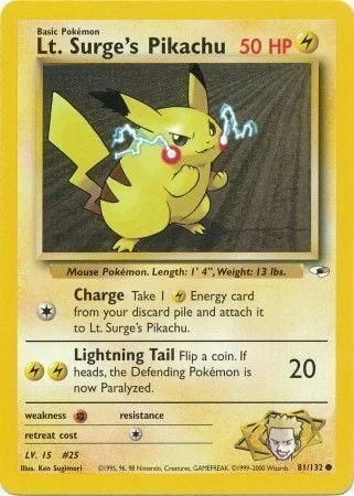 Lt. Surge's Pikachu — Gym Heroes