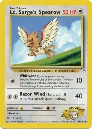 Lt. Surge's Spearow — Gym Heroes