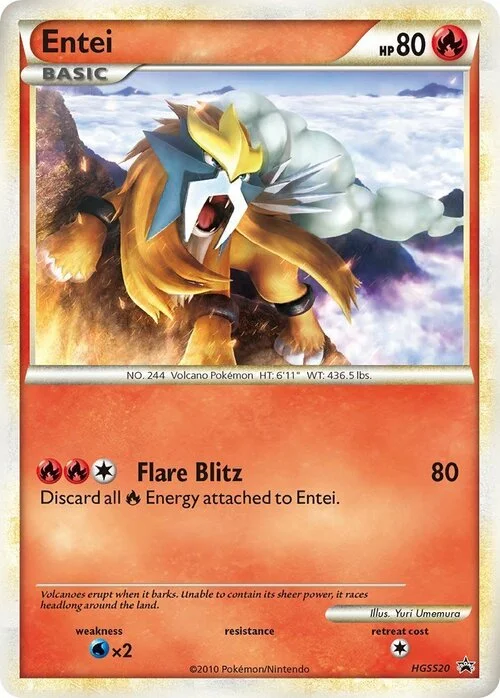 Entei — HGSS Black Star Promos