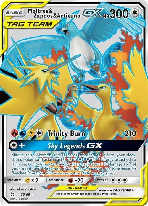 Moltres & Zapdos & Articuno GX — Hidden Fates