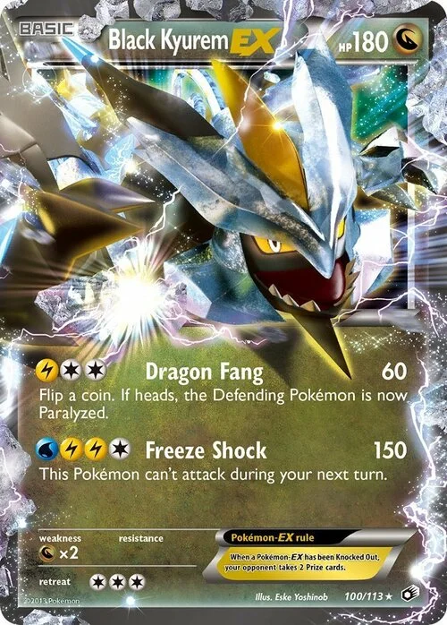 Black Kyurem EX — Legendary Treasures