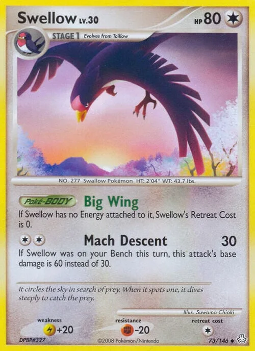 Swellow Lv.30 — Legends Awakened
