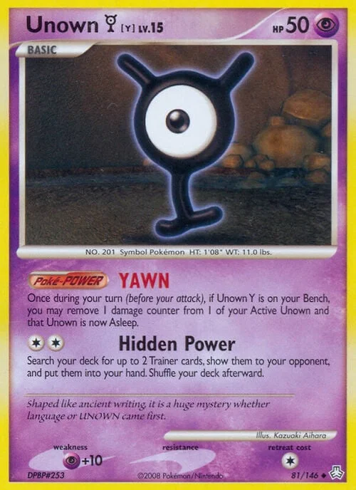 Unown [Y] Lv.15 — Legends Awakened