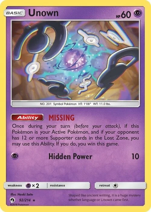 Unown — Lost Thunder