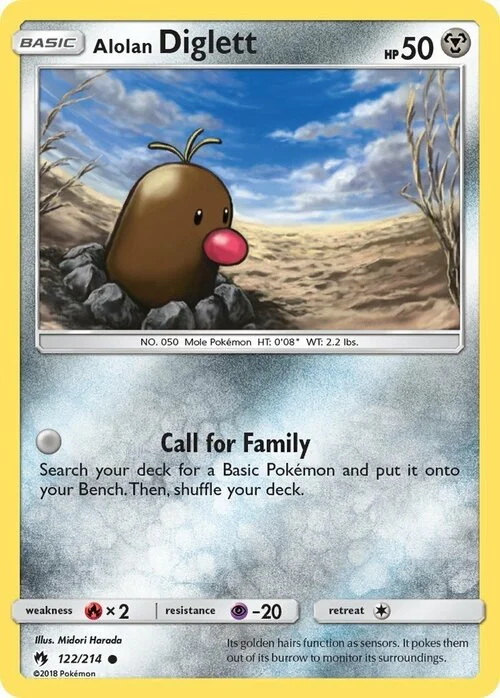 Alolan Diglett — Lost Thunder