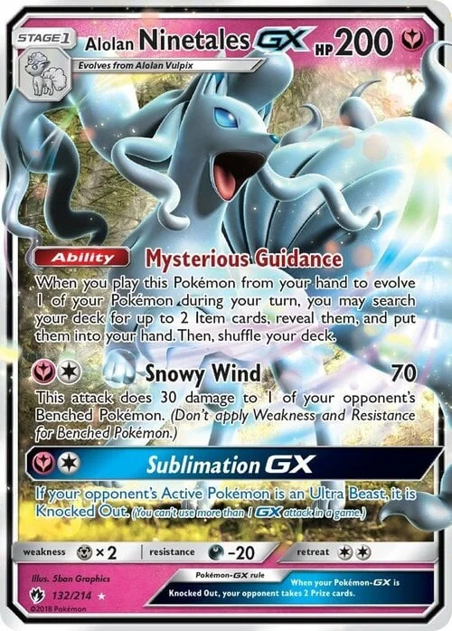 Alolan Ninetales GX — Lost Thunder