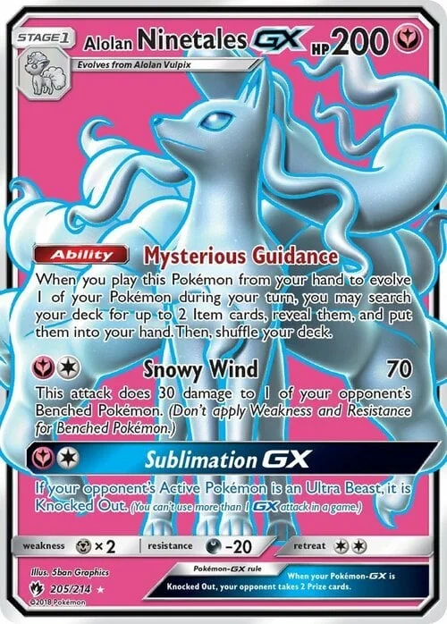Alolan Ninetales GX — Lost Thunder