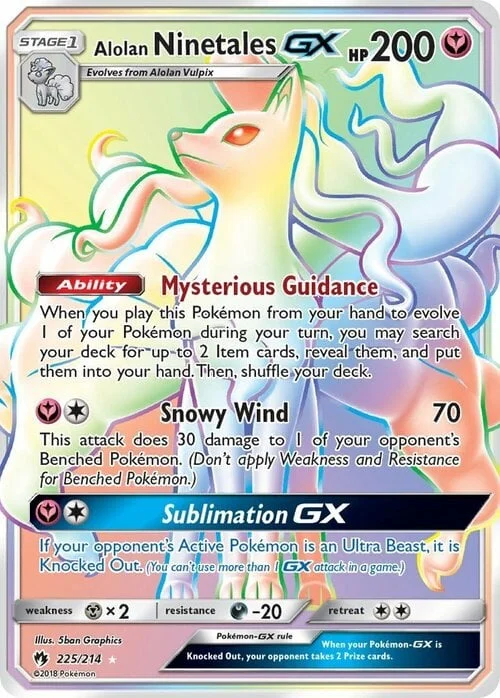 Alolan Ninetales GX — Lost Thunder