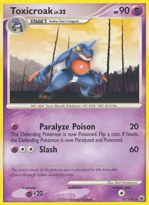 Toxicroak Lv.32 — Majestic Dawn