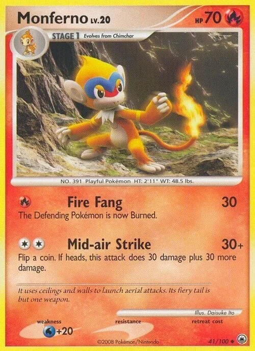 Monferno Lv.20 — Majestic Dawn