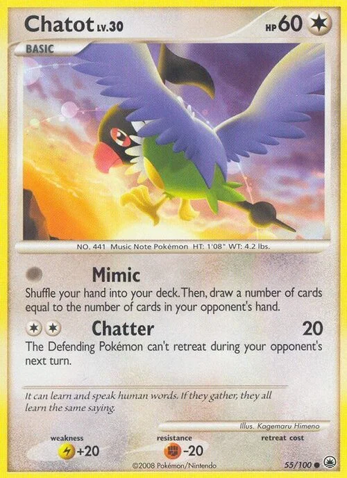 Chatot Lv.30 — Majestic Dawn