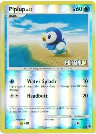 Piplup Lv.10 — Burger King DP Promos 2008