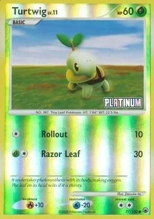 Turtwig Lv.11 — Burger King DP Promos 2008