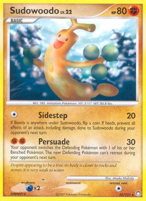 Sudowoodo Lv.22 — Mysterious Treasures