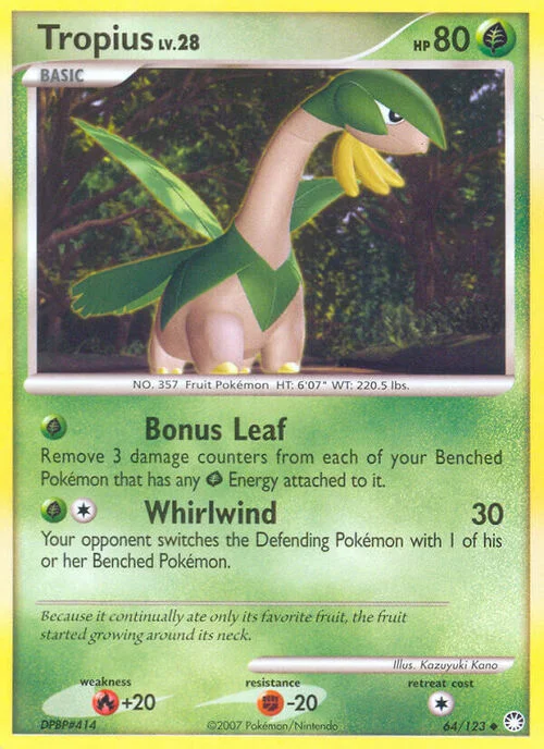 Tropius Lv.28 — Mysterious Treasures