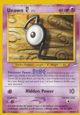 Unown [G] — Neo Destiny