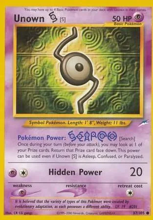 Unown [S] — Neo Destiny