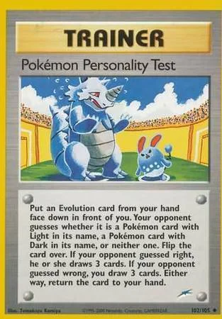 Pokémon Personality Test — Neo Destiny