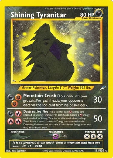Shining Tyranitar — Neo Destiny