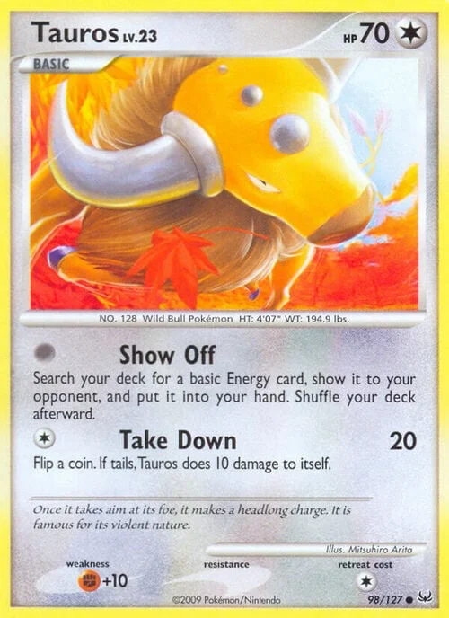 Tauros Lv.23 — Platinum